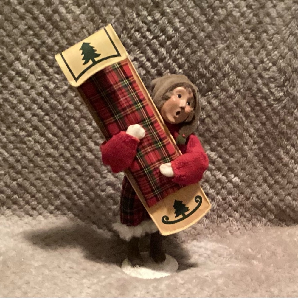 SIGNED #1 of 100 Limited Edition Byers Choice Caroler with Toboggan.